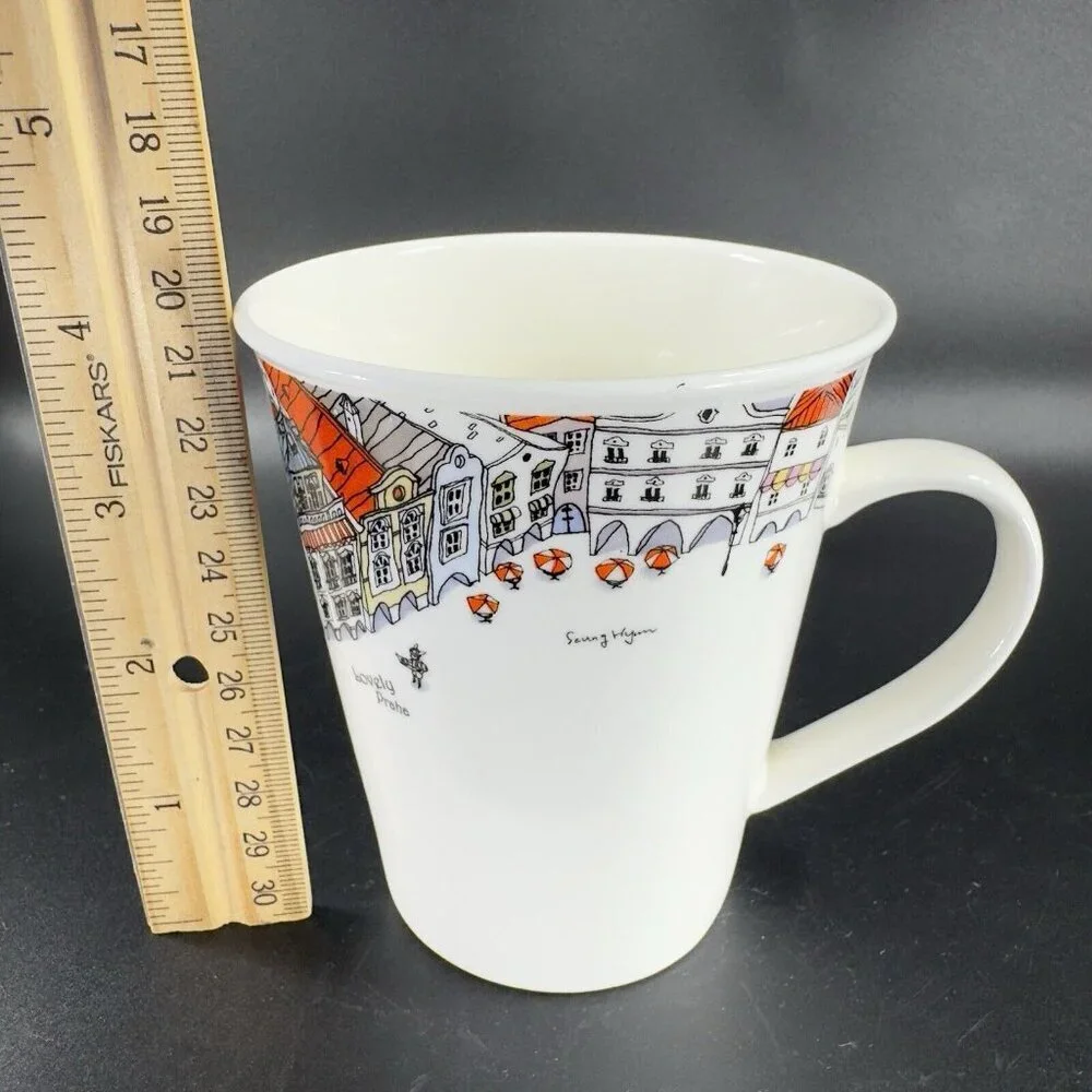 Europe‎ Sketch Rabbitstory Porcelain Coffee Mug Cup Korea Lovely Praha Mug Cup